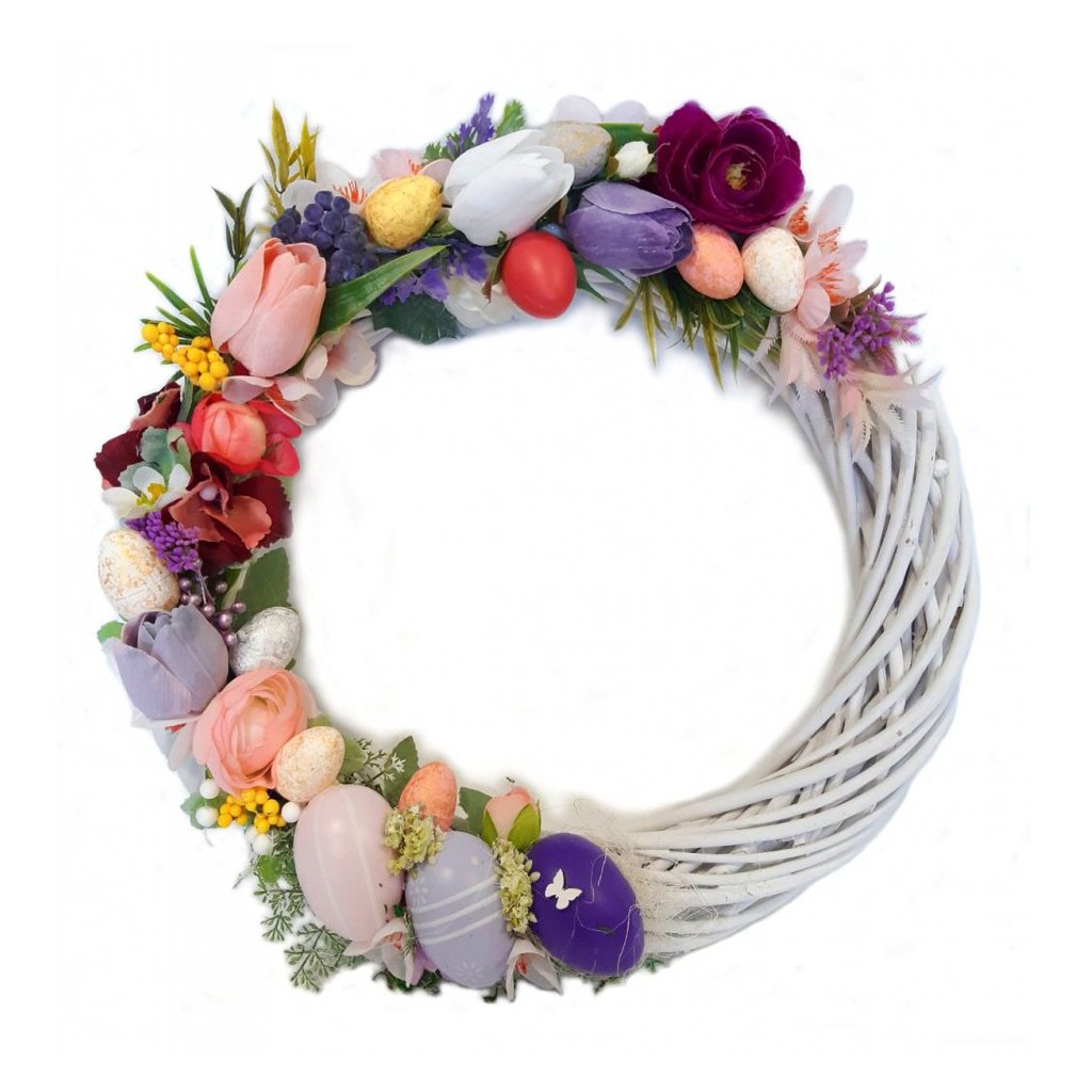 Velikonoční věnec bílý